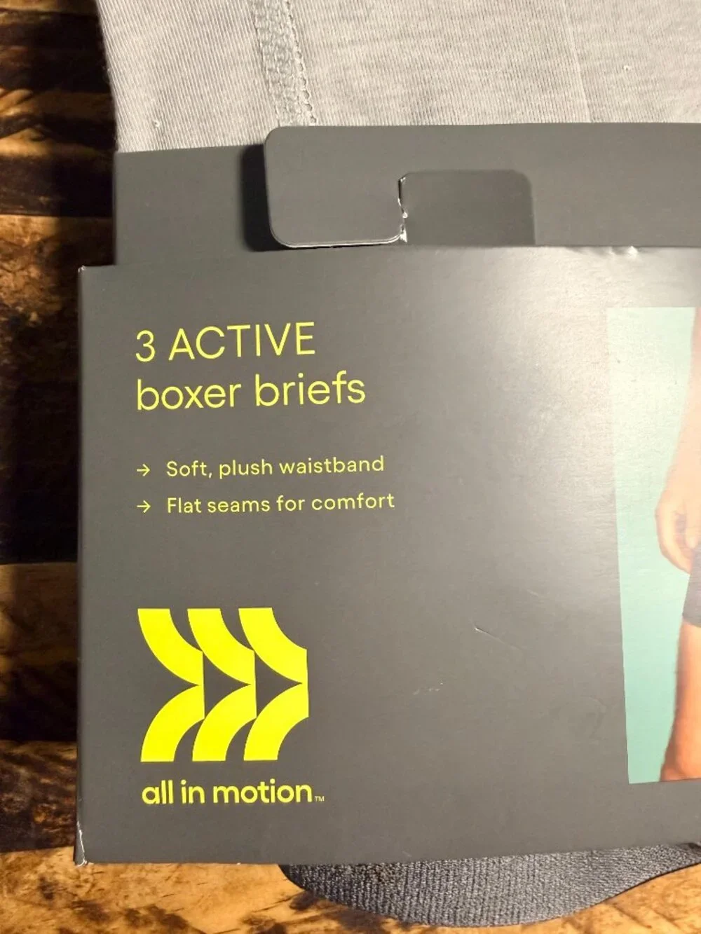 All In Motion Men's Active Boxer Briefs Performance Lightweight 2 Pk XL 40–42